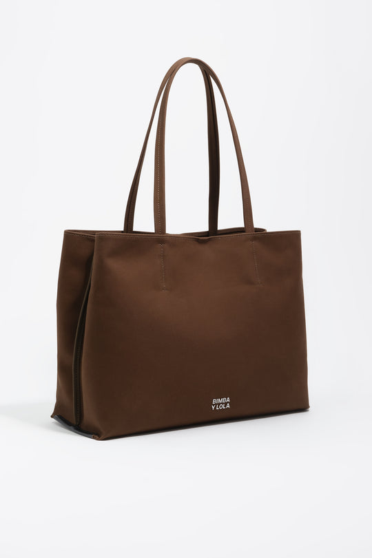 Dark khaki nylon Chihuahua shopper bag