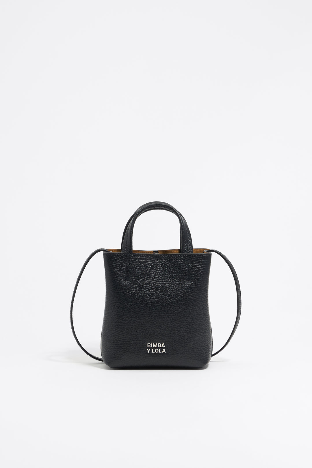 Mini black leather Chihuahua bag