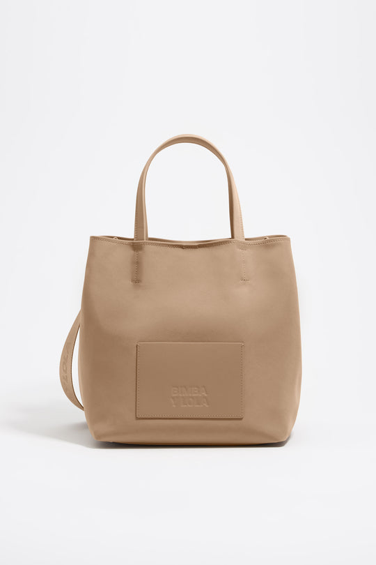 Large bark brown nylon Chihuahua shopper bag - MYHOLDAL LEBANON