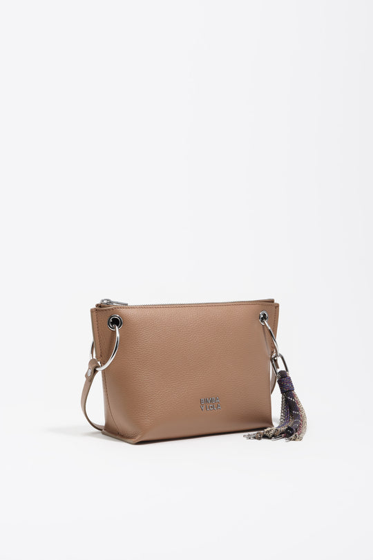 Medium light brown leather Trapecio bag