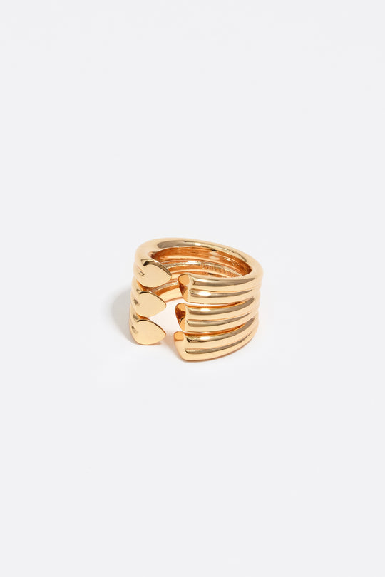 Gold hearts ring