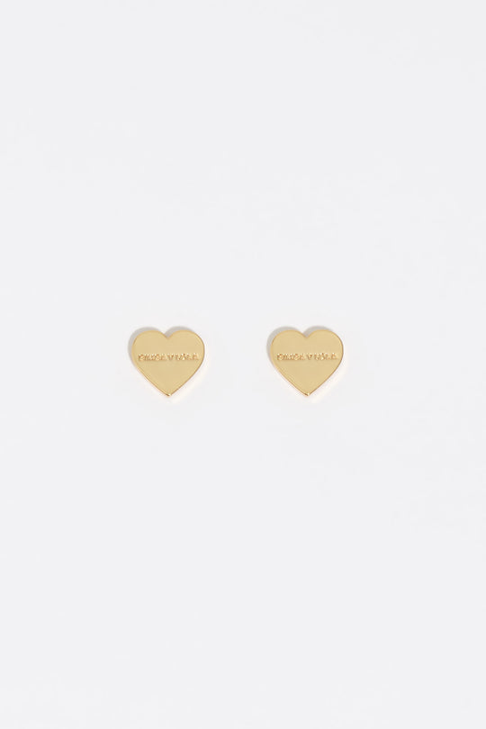Golden heart earrings