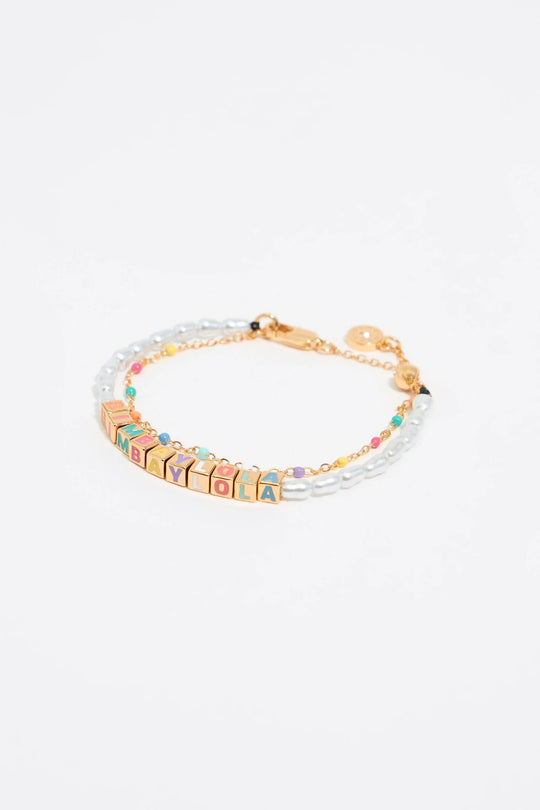 Multicolor Dice logo bracelet