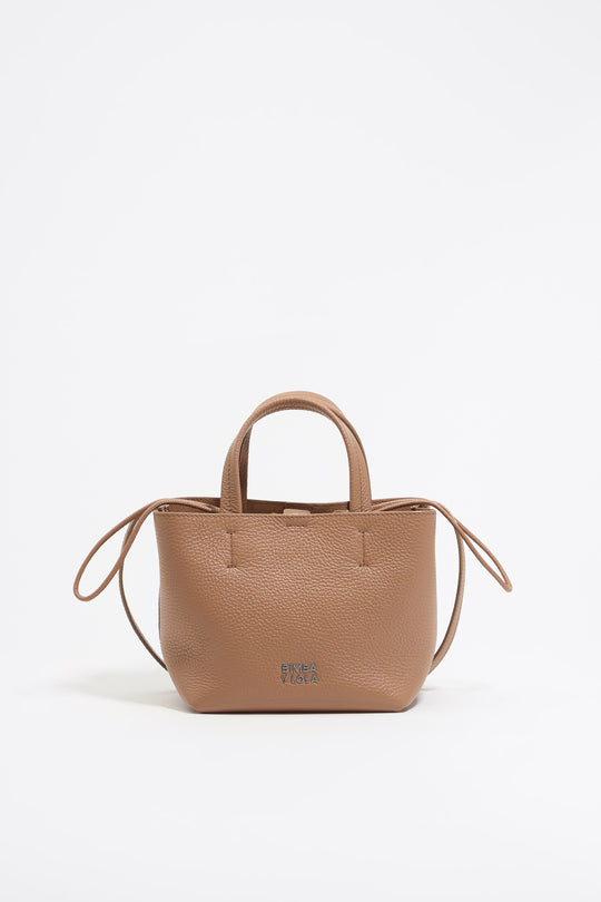 Mini light brown leather Chihuahua bag