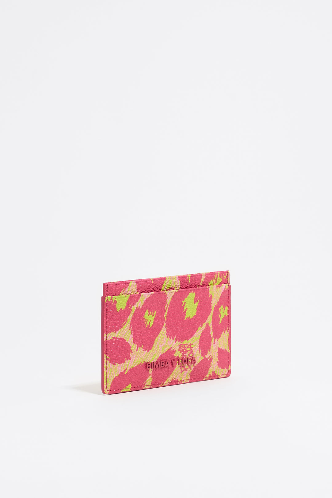 Leopard pink card holder
