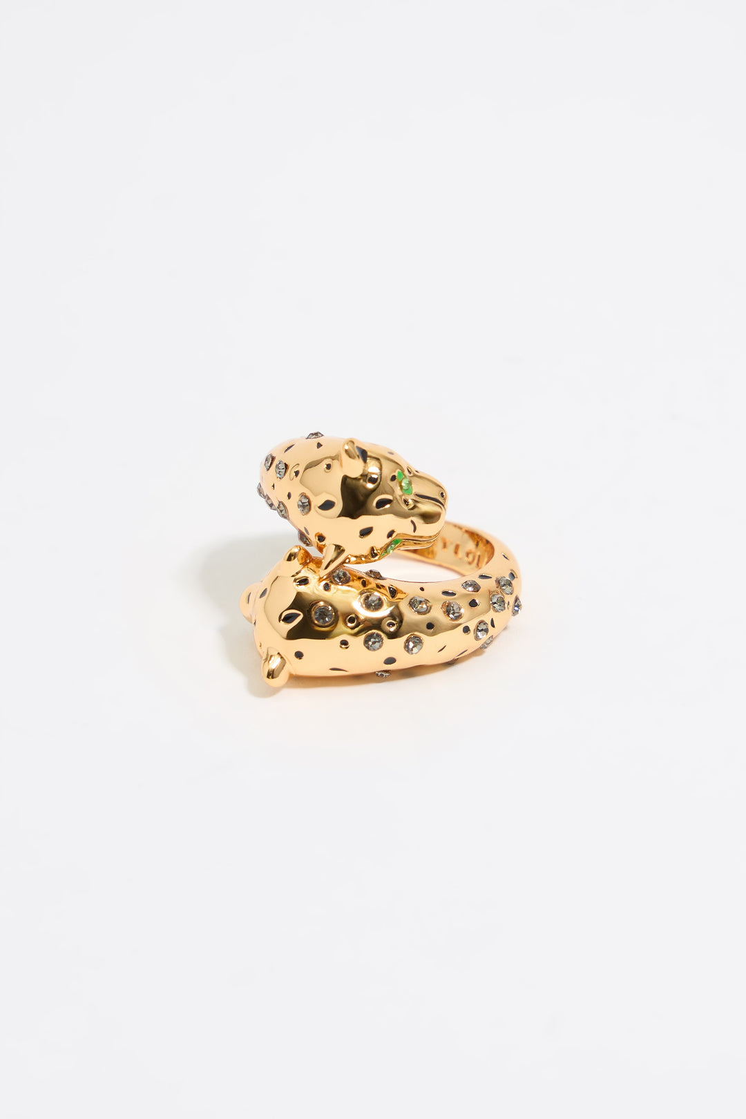 Gold and black panther ring