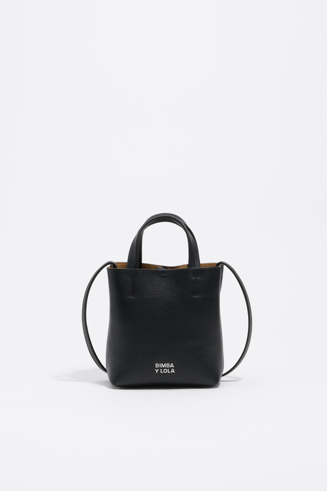 Black leather crossbody bag