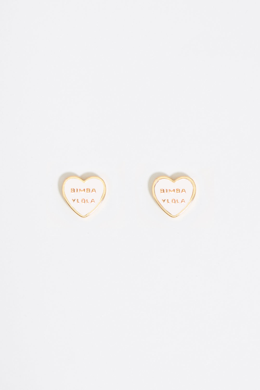 Ivory Heart logo earrings