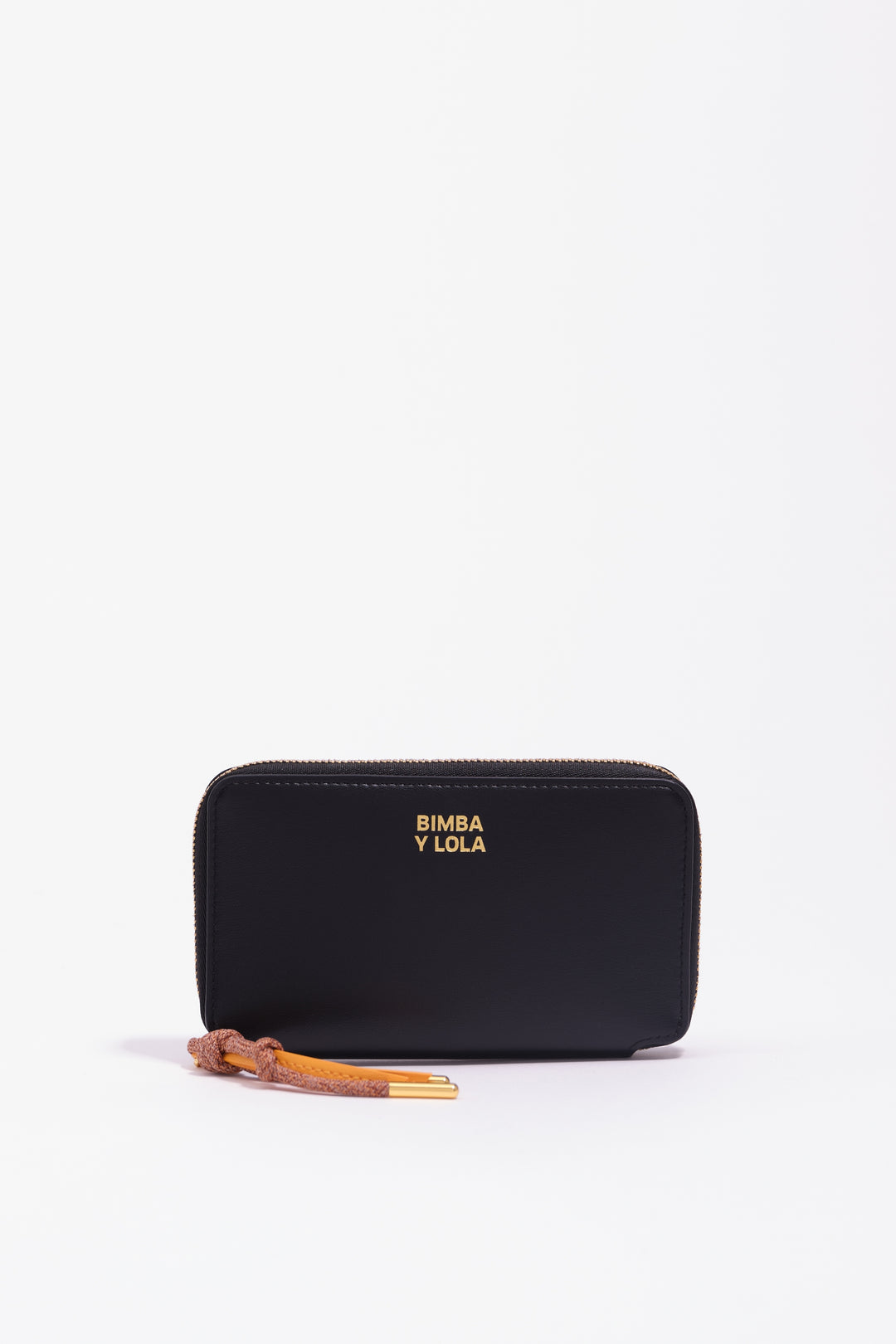 Medium black leather horizontal wallet