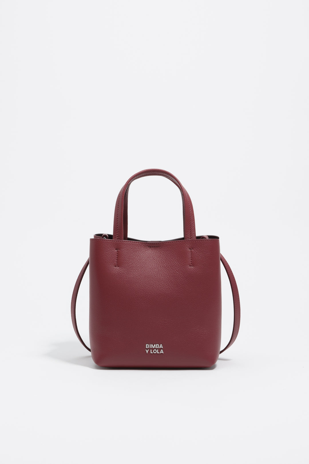 Burgundy leather crossbody bag