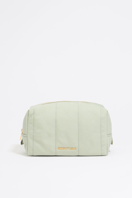 Medium aquamarine nylon make-up case