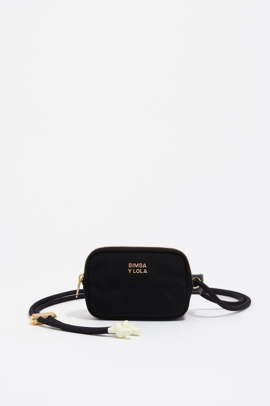 Black nylon coin purse