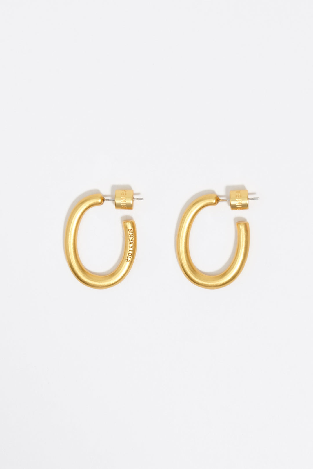Matte golden hoop earrings