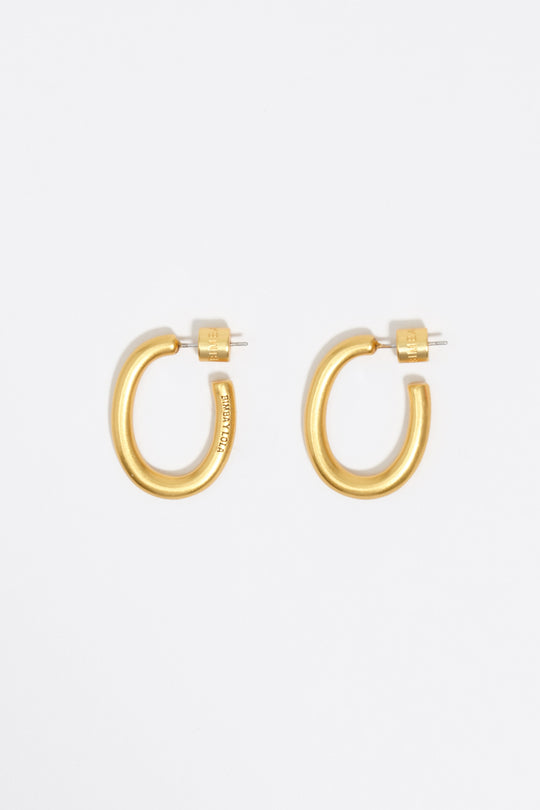 Matte golden hoop earrings