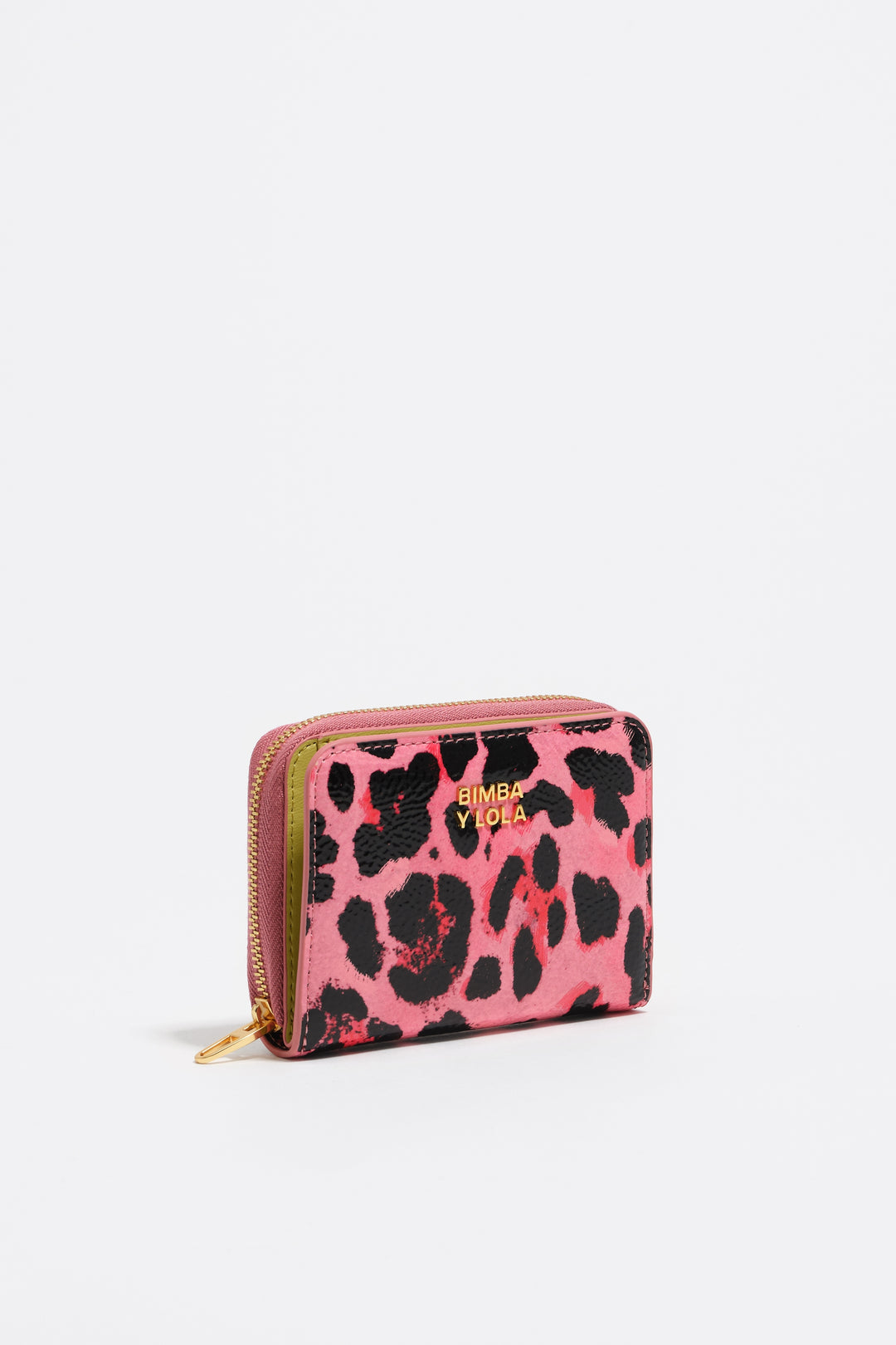 Strawberry textured shiny Leopard print purse