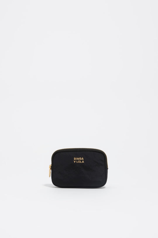Black nylon coin purse