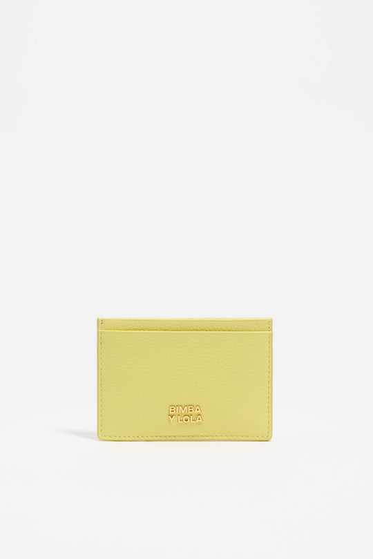 Acid yellow leather card holder - MYHOLDAL LEBANON