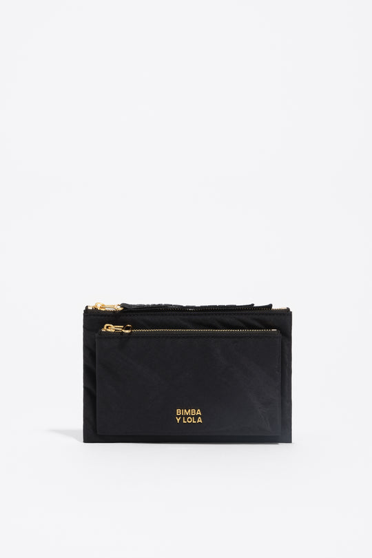 Black nylon Pocket purse