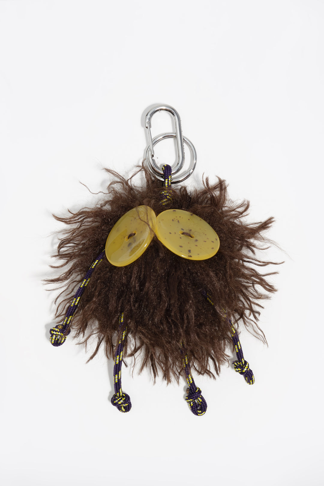 Brown fur Consuelo key ring