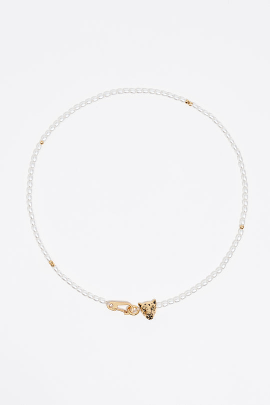 Panther pearl necklace