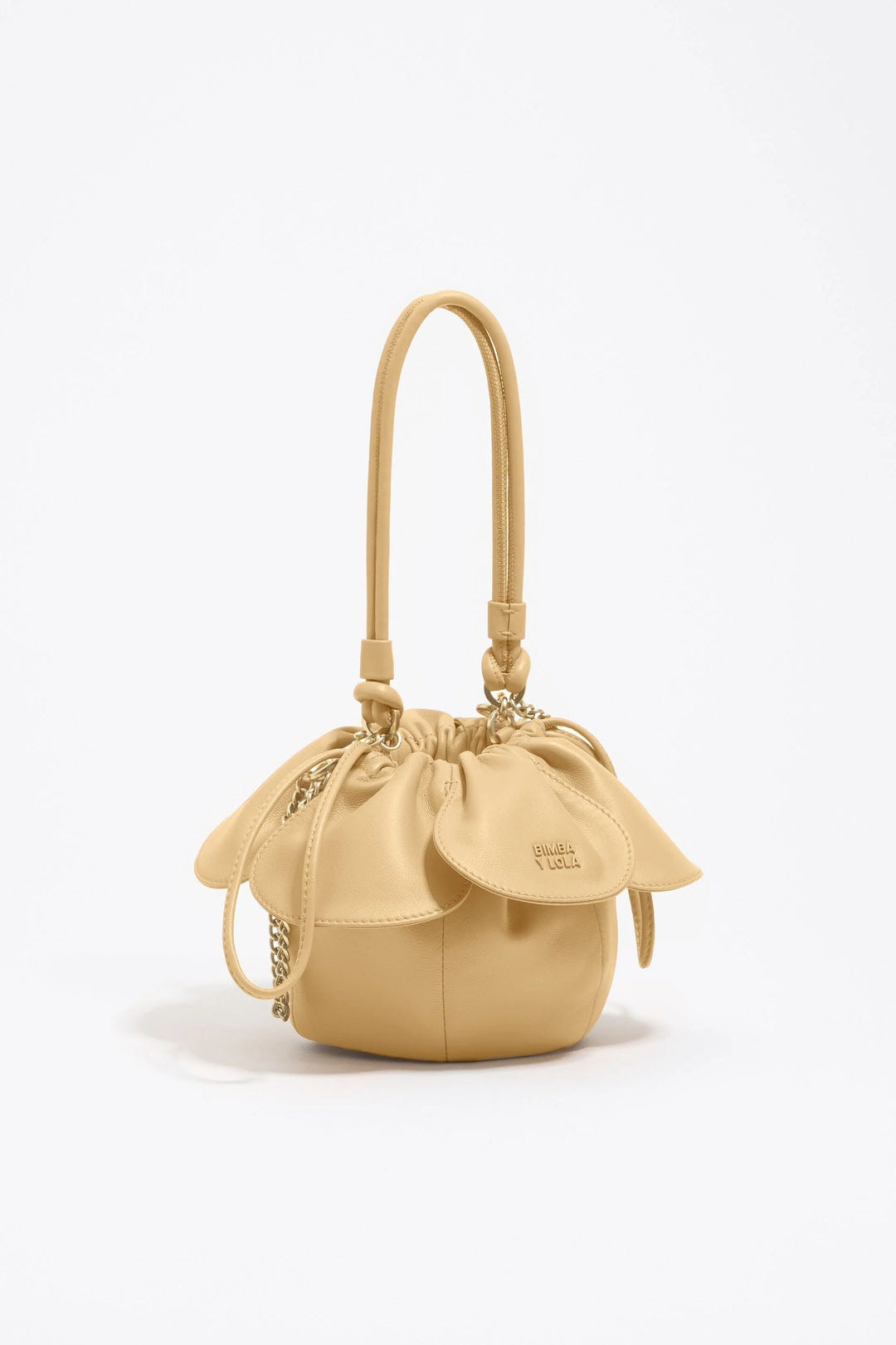 Vanilla leather Pétalo bag