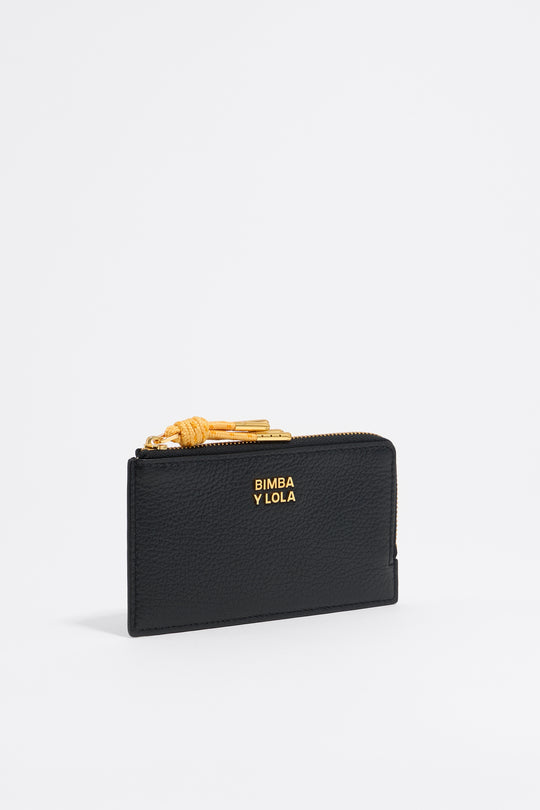 Black leather card holder/coin purse