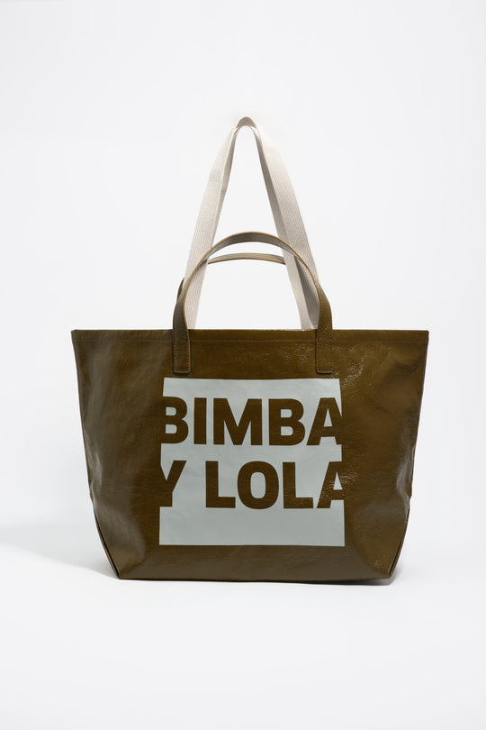 Khaki big shopper bag - MYHOLDAL LEBANON