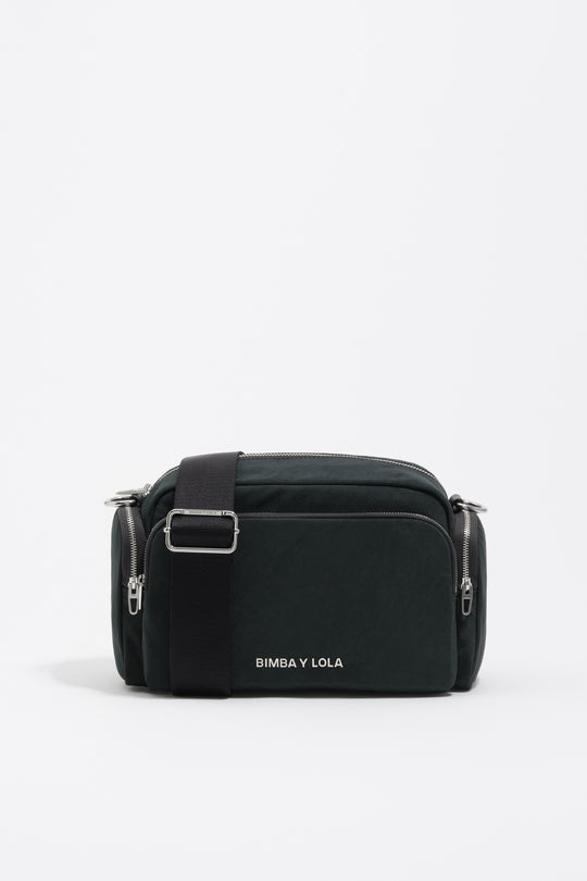 Medium ocean blue nylon Pocket crossbody bag