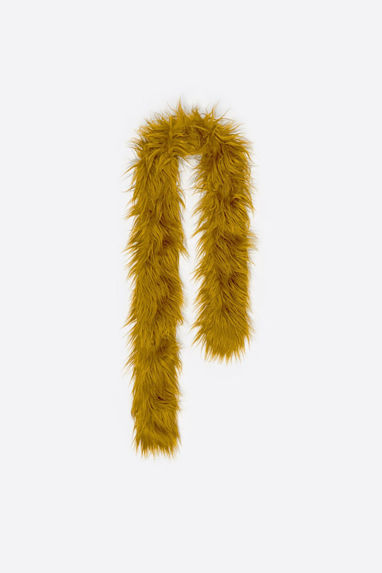 Olive fur boa