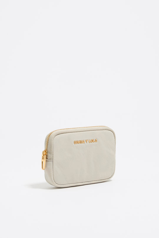 Stone white nylon coin purse