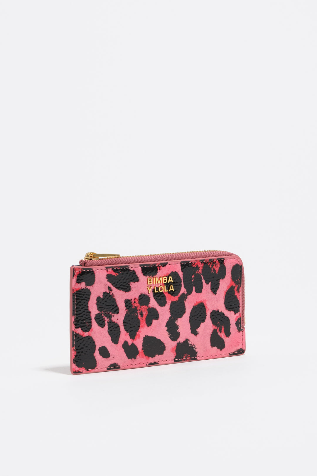 Strawberry textured shiny Leopard print purse