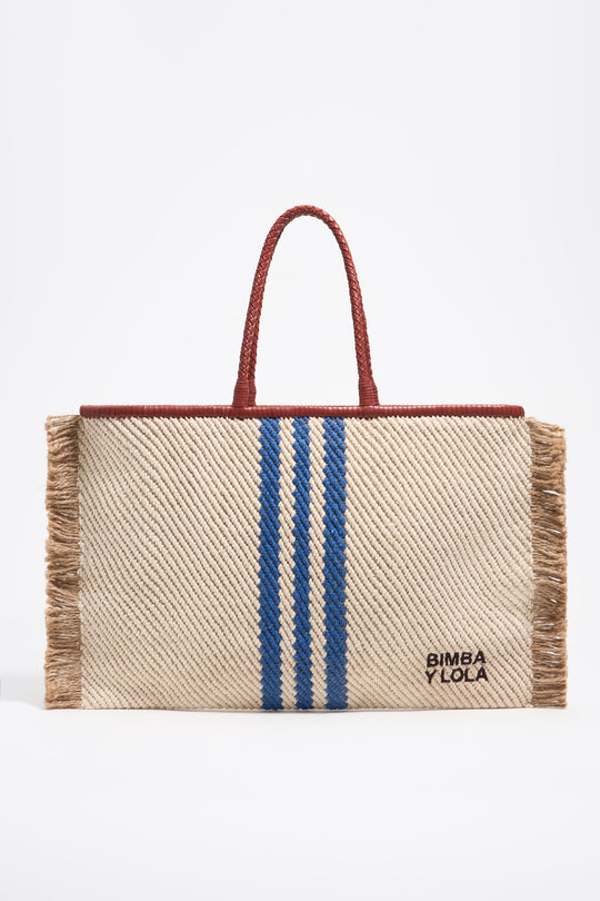 Large ecru shopper bag