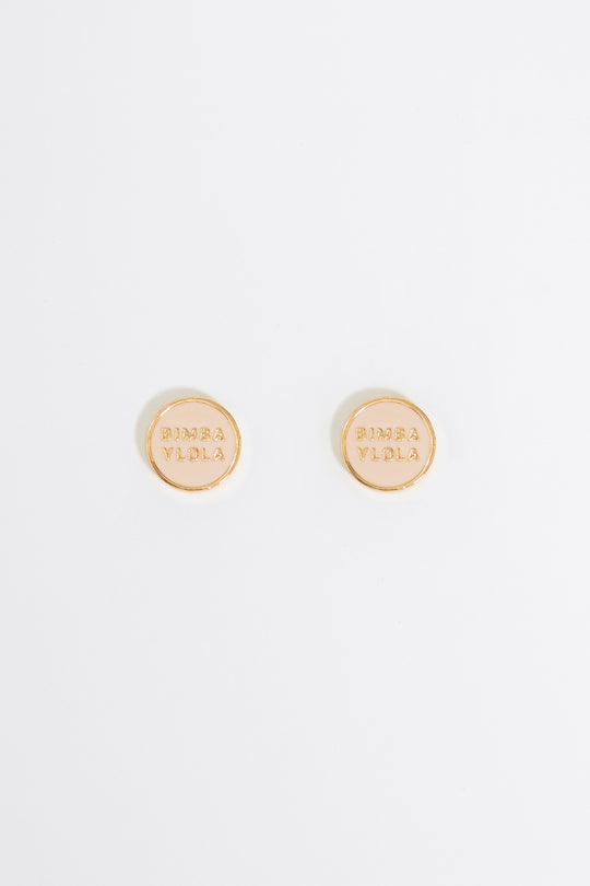 Ivory logo earrings
