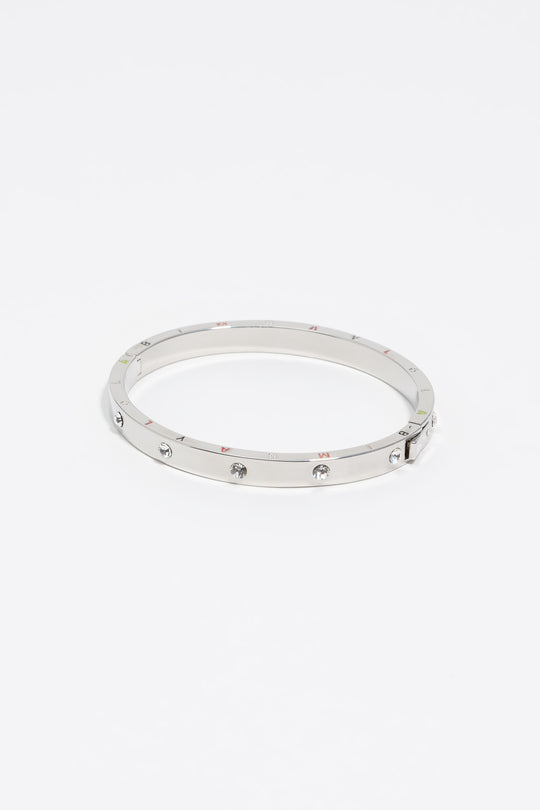 Silver crystals bracelet