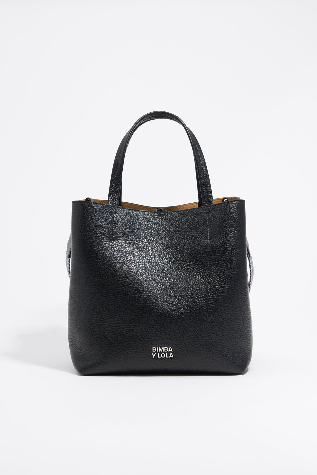 Large black leather Chihuahua bag