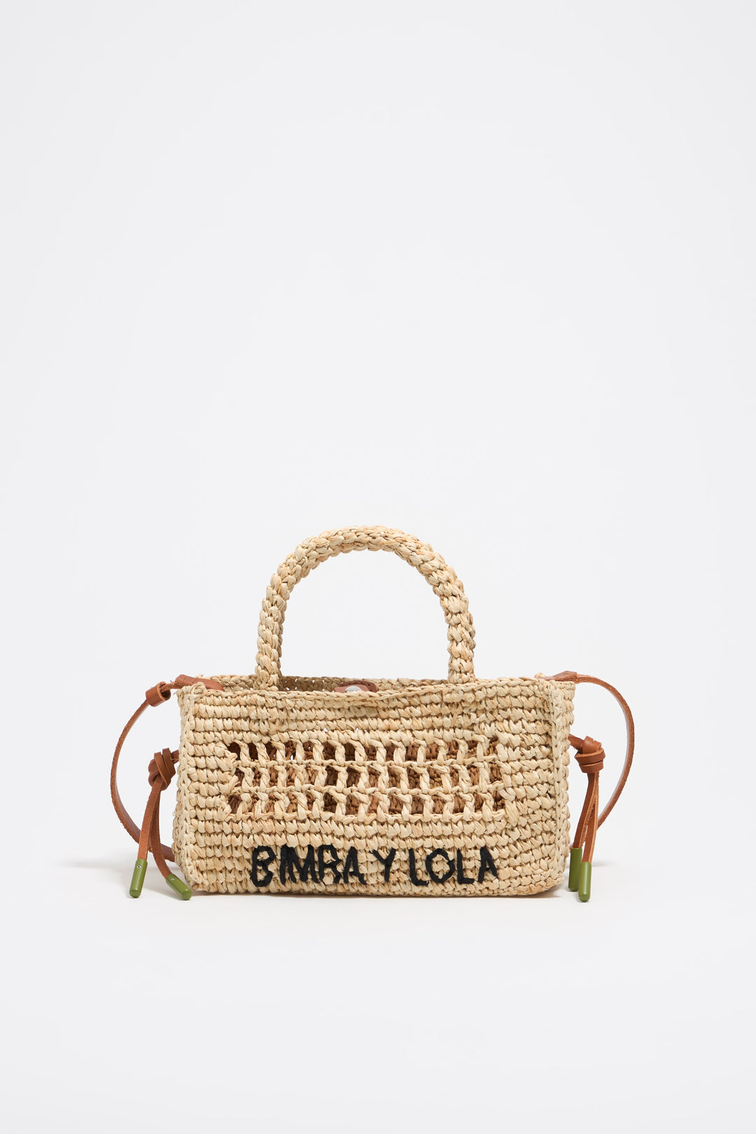 Small natural raffia bag