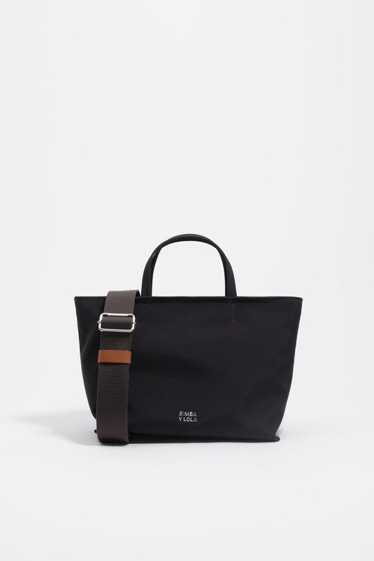 Small anthracite nylon Chihuahua shopper bag