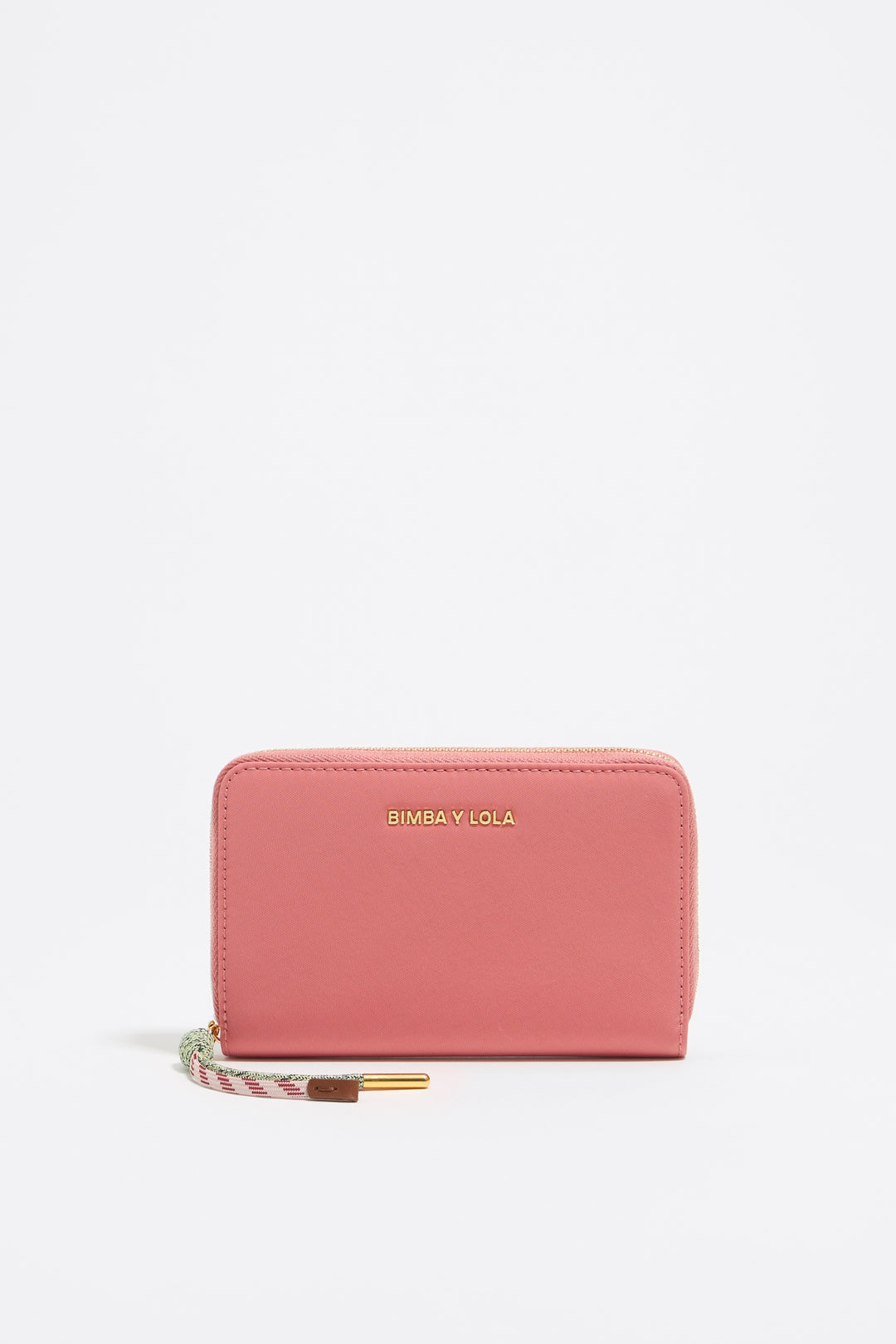 Pink nylon horizontal wallet