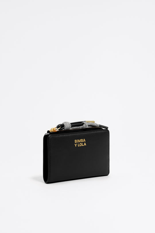 Black leather purse