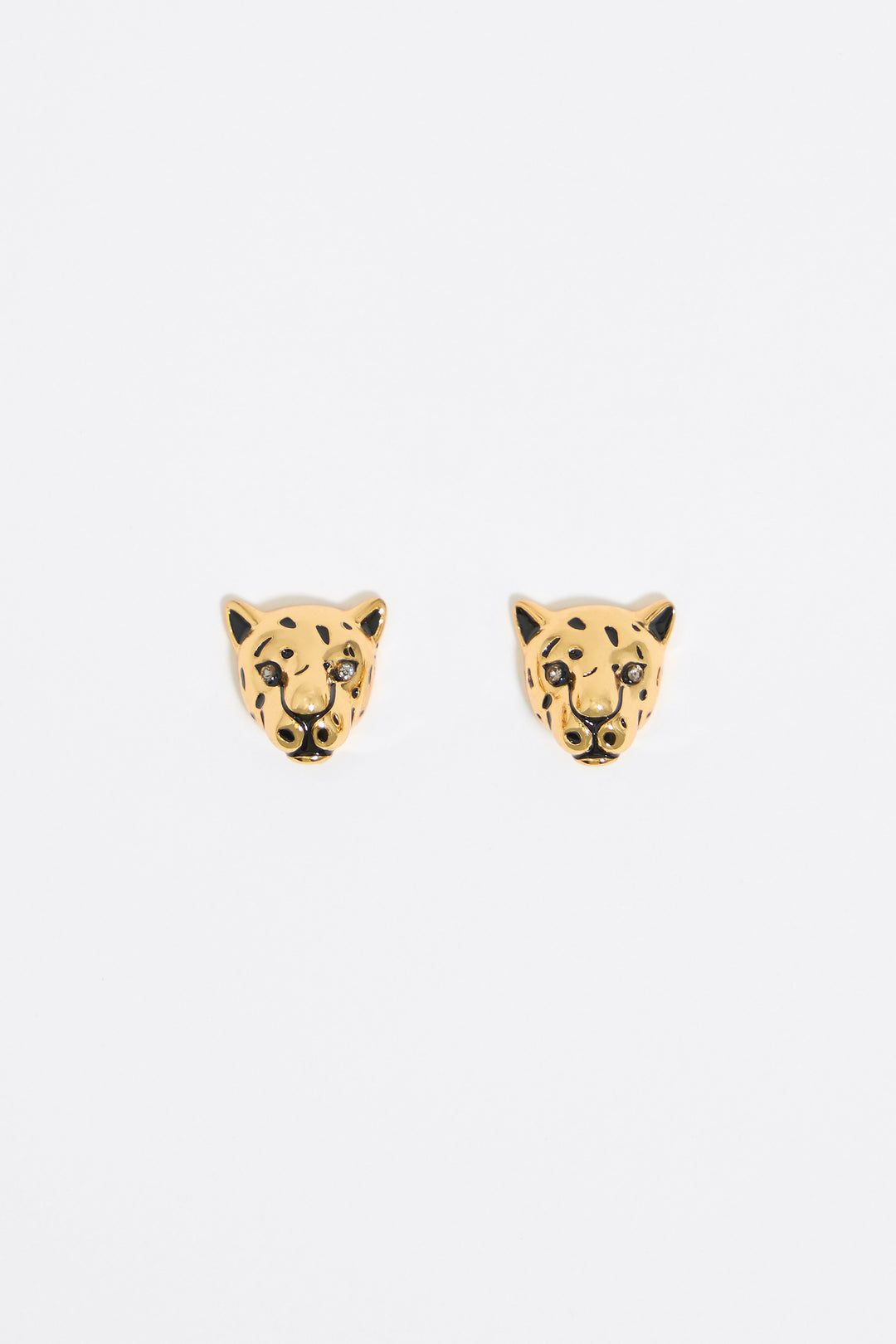 Gold panther earrings