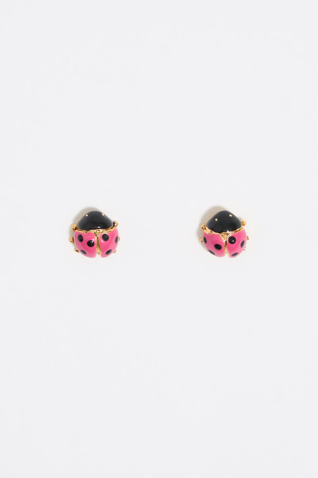 Pink ladybug earrings