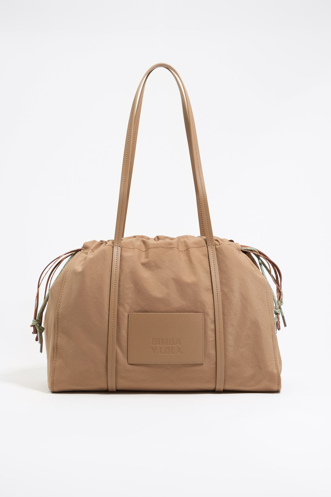 Large bark nylon crossbody bag