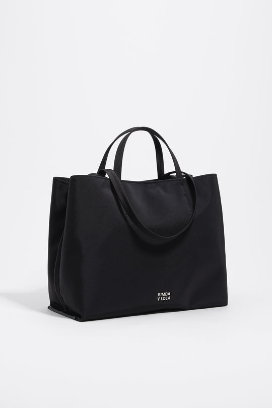 Large black nylon Chihuahua shopper bag