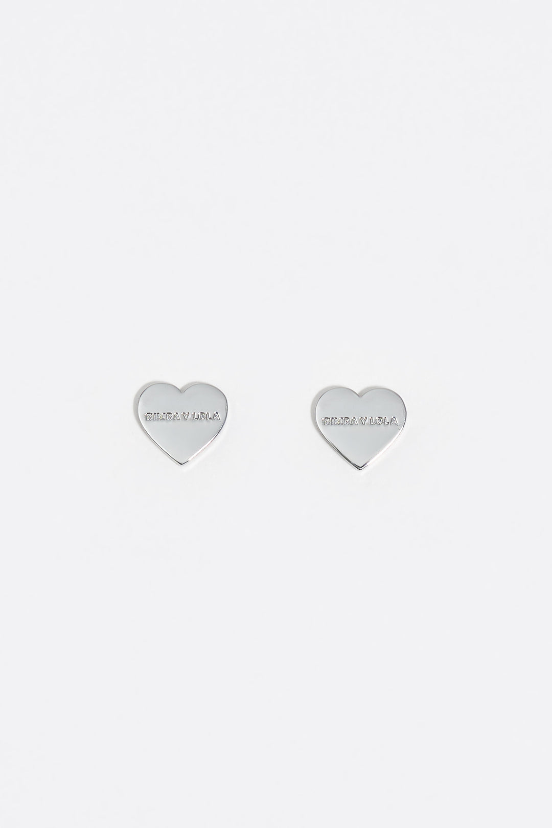 Silver heart earrings