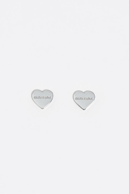 Silver heart earrings