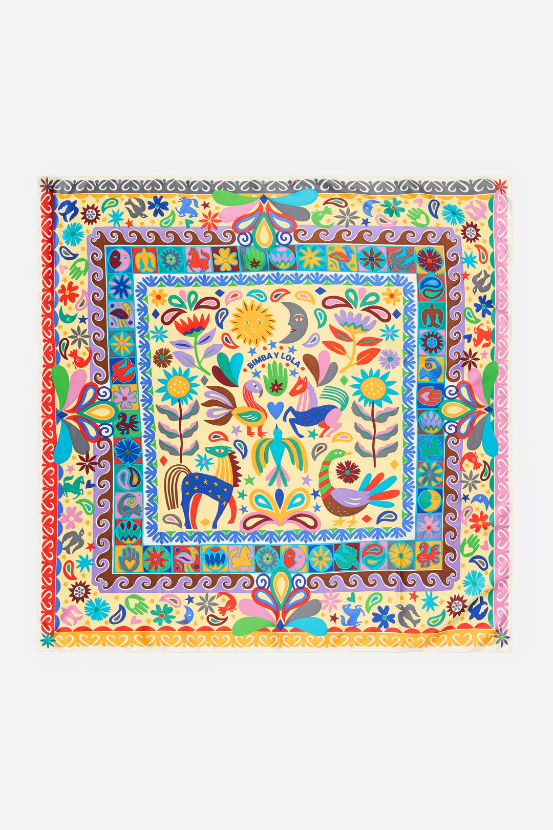 Concentric frame animal and floral scarf - MYHOLDAL LEBANON
