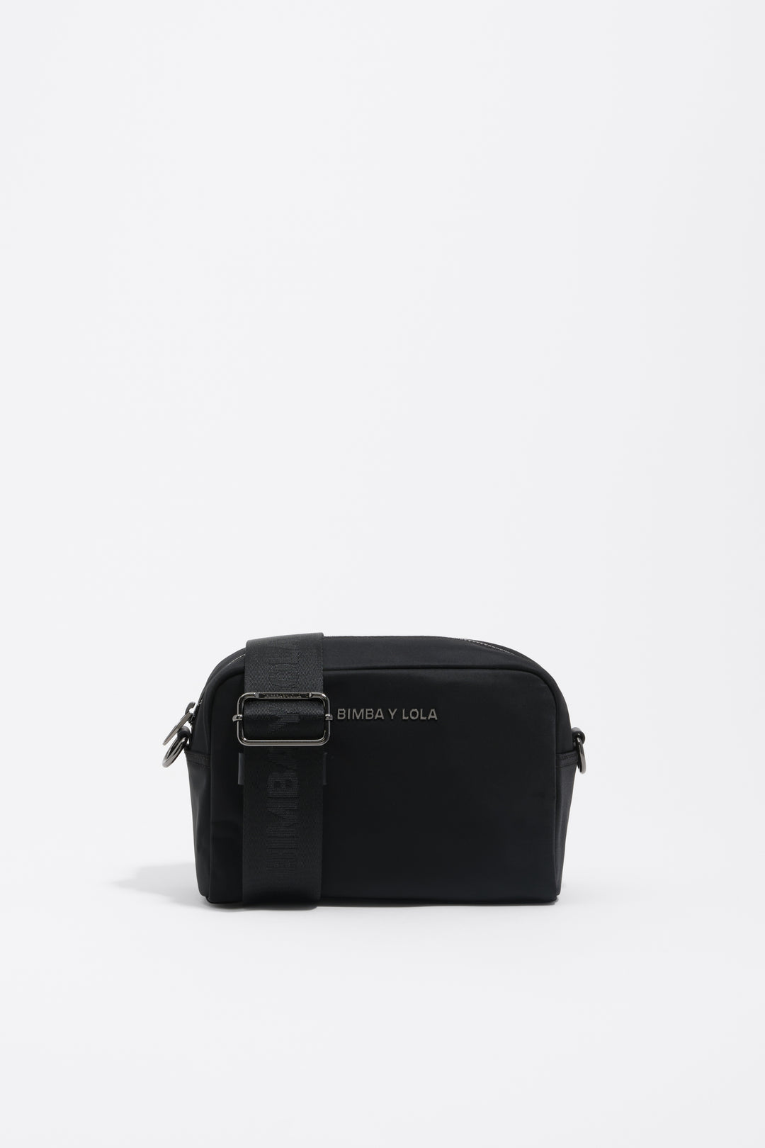 Black nylon crossbody bag