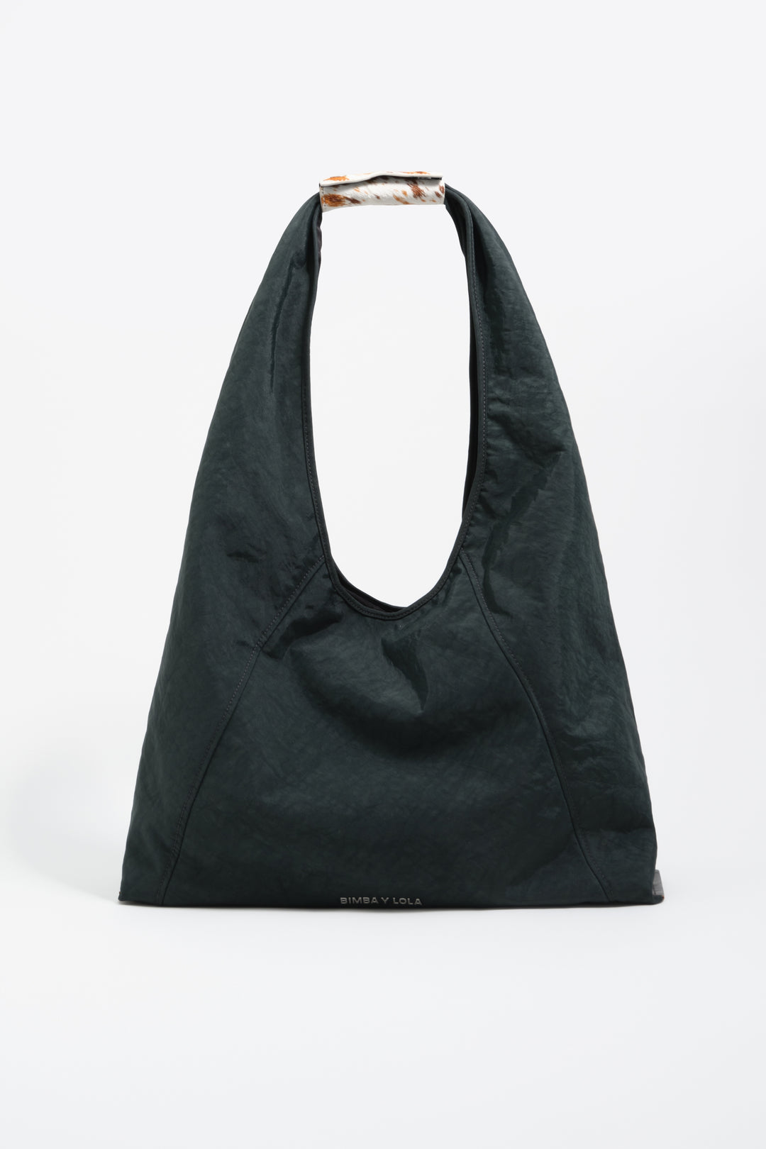 Ocean blue nylon maxi Bikini Paper bag