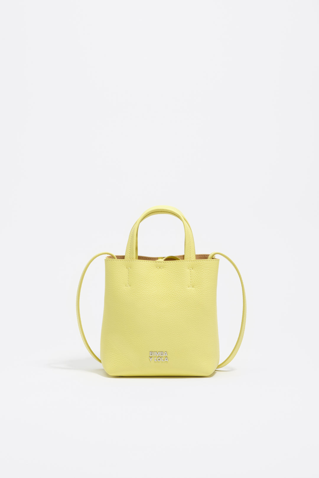 Acid yellow leather crossbody bag