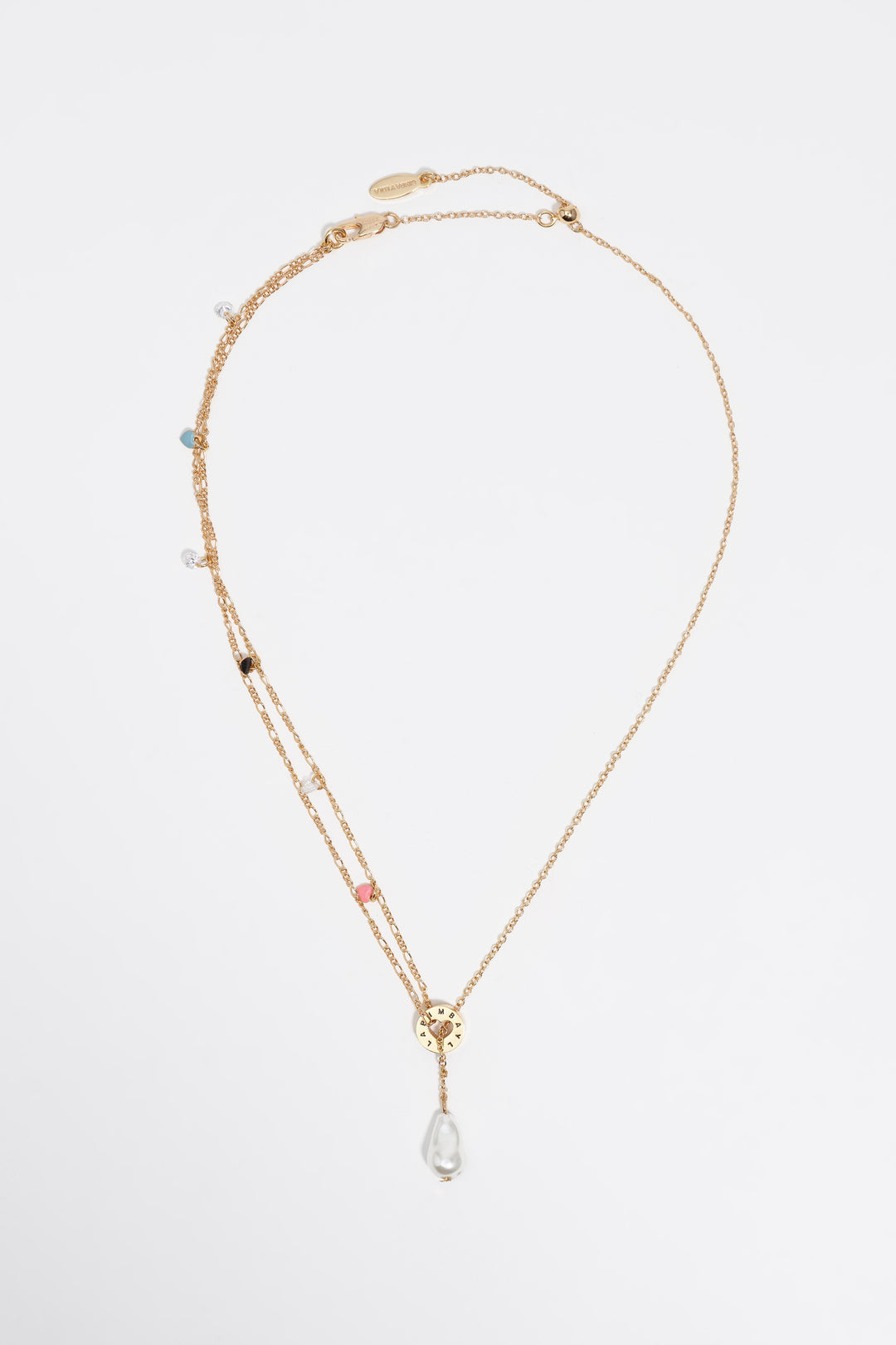 Gold chain and pearl necklace